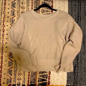 beige cable knit sweater